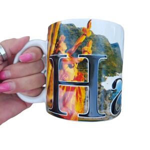 Vintage Americaware Embossed Lettering Hawaii XL Mug